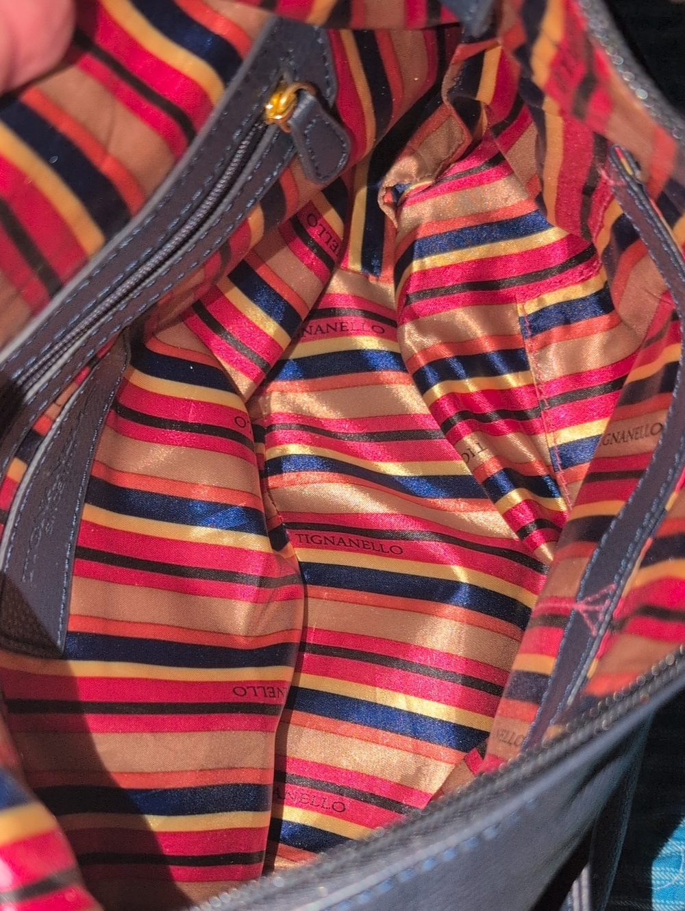Classic Navy Hobo Shoulder Bag - Leather - Picture 3 of 11